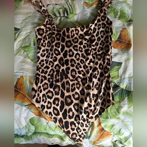 Good Amerixan Leopard BodySuit Size M NWOT